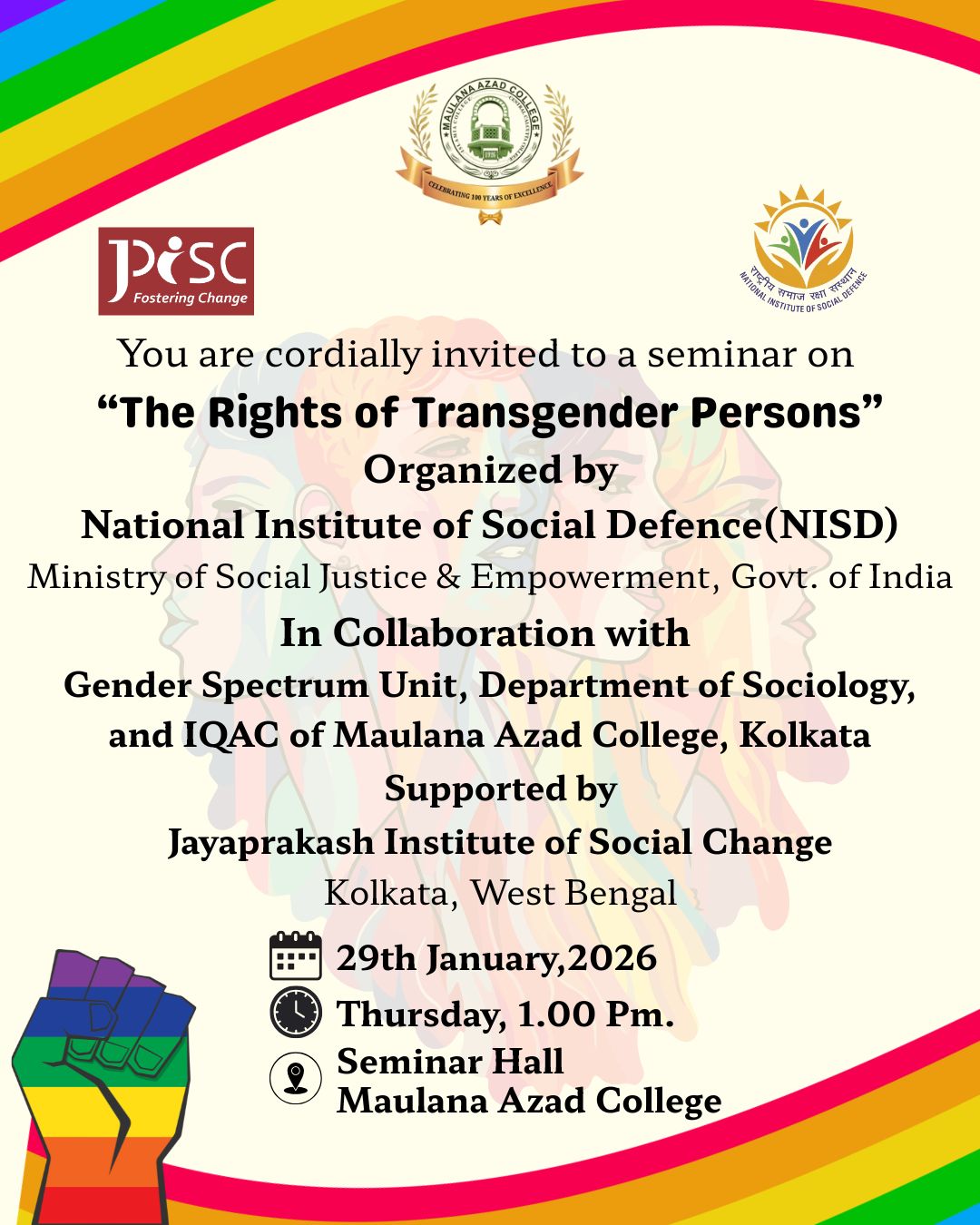 The Rights of Transagender Persons Org. by NISD